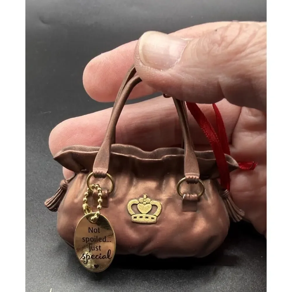 Hallmark Not Spoiled Just Special Gold Purse Christmas Ornament Heavy! Rare LO17